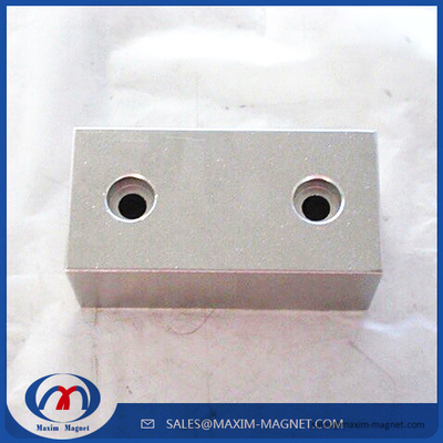 China Neodymium magnetic block with holes supplier