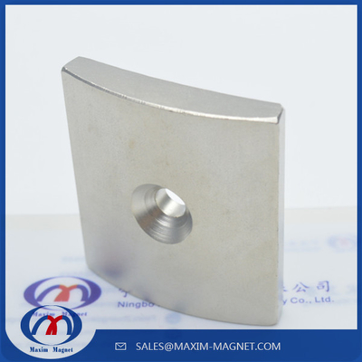 China Windturbine Neodymium magnet with countersunk supplier