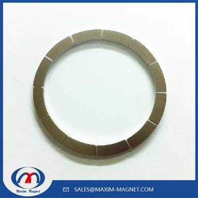 China Custom shaped magnets Fan shaped Neodymium magnets for bruless DC Motor supplier