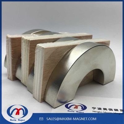 China Super strong big half ring neodymium magnets supplier