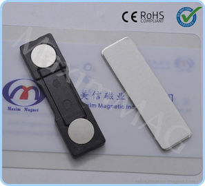Hot selling Plastic Magnetic Badge Holders with 3 disc neodymium magnets supplier