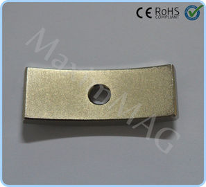 High quality NdFeB arc shaped neodymium magnets with countersunk hole supplier