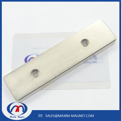 super strong Neodymium block magnets with countersunk holes supplier